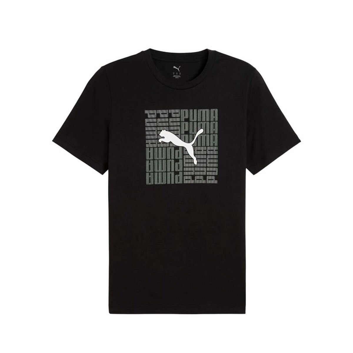 T-shirt med kortärm Herr Puma Graphic Box Svart