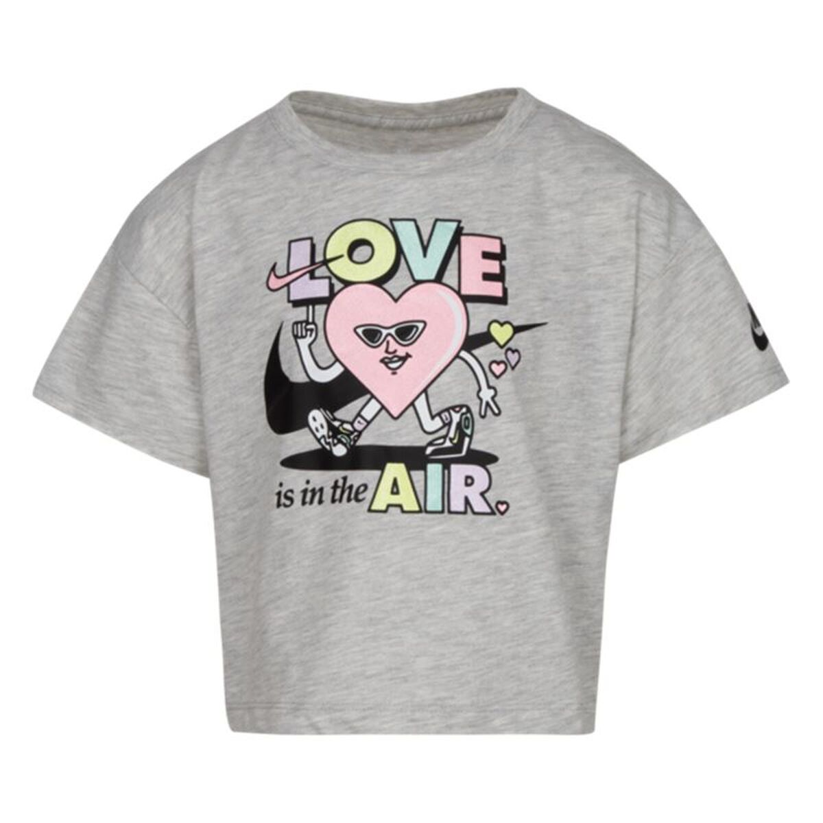 Barn T-shirt med kortärm Nike 36J086-C87 Ljusgrå