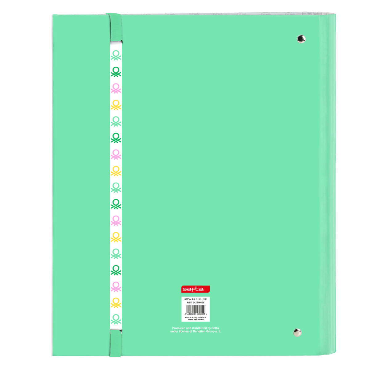 Ringpärm Benetton Mint Grön 27 x 32 x 3.5 cm - 2
