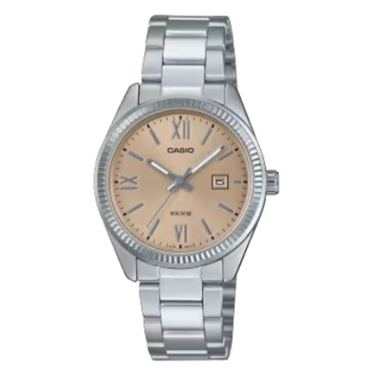 Damklocka Casio LADY DATE - CHAMPAGNE Silvrig (Ø 30 mm)