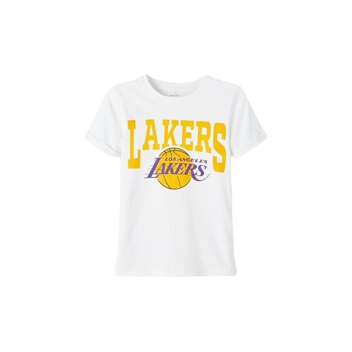 Barn T-shirt med kortärm Name It mmads a Box Vit