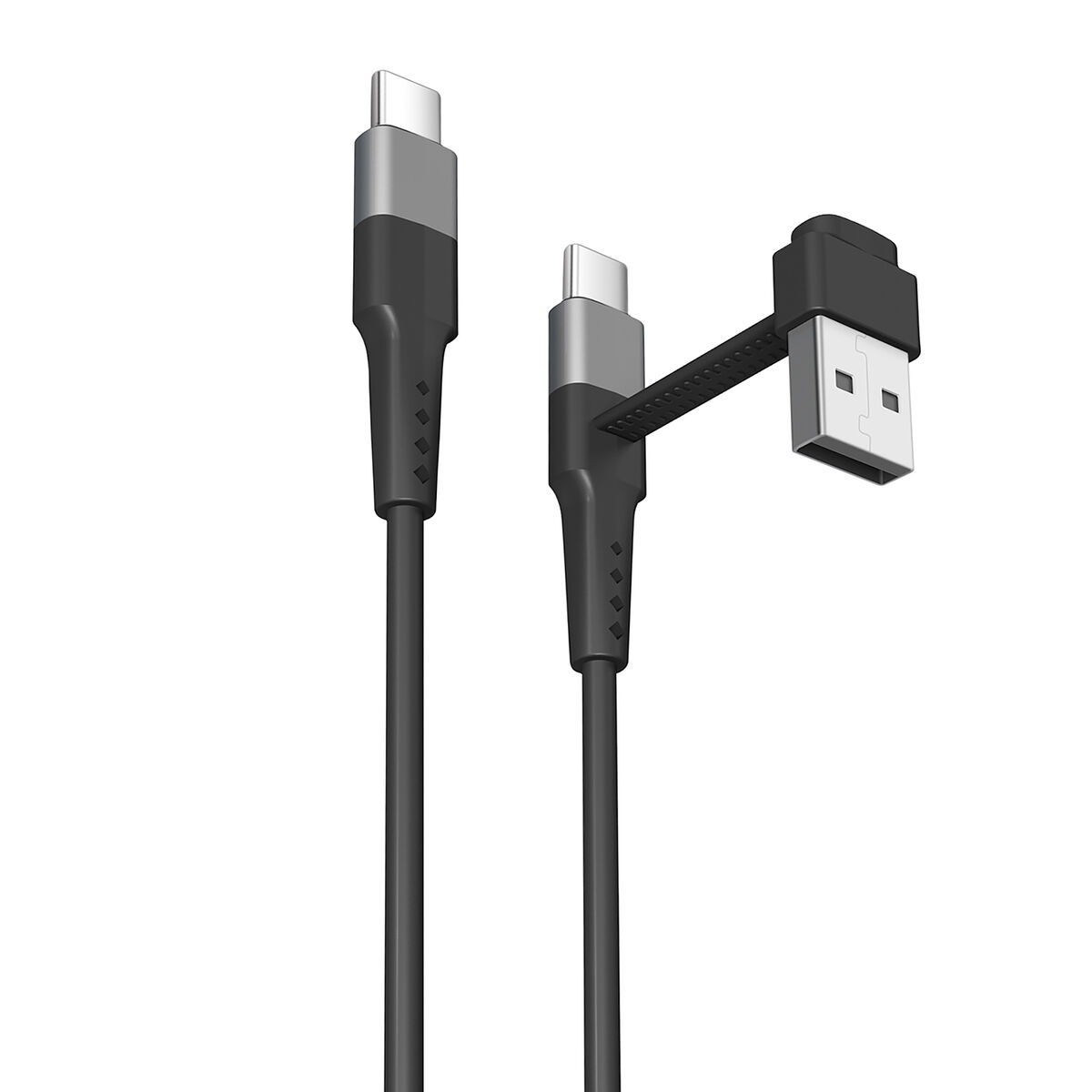 USB A till USB-C Kabel Muvit for Change Svart