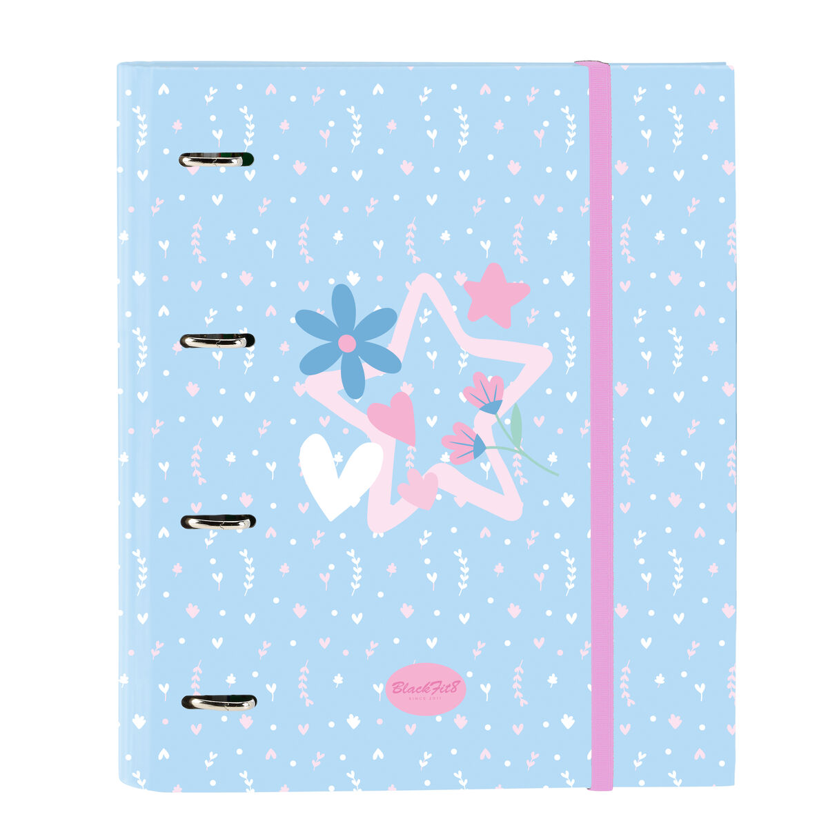 Ringpärm BlackFit8 Smile Blå Rosa 27 x 32 x 3.5 cm