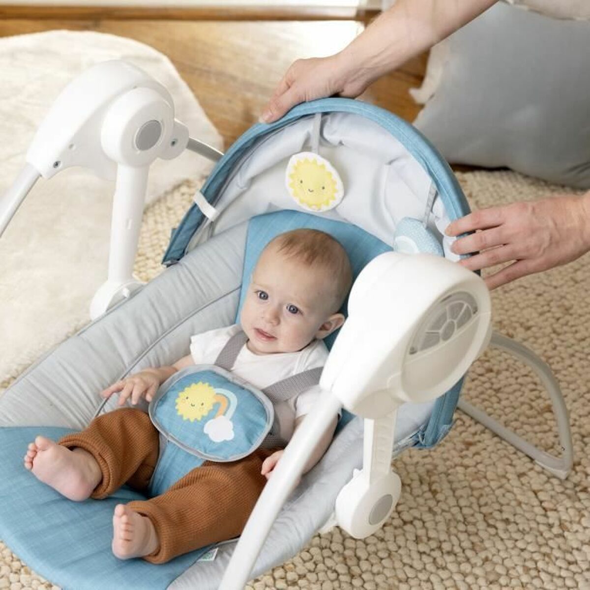 Hängmatta för bebis Ingenuity Blå - 3
