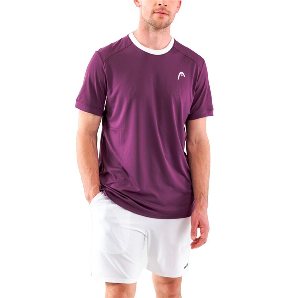 T-shirt med kortärm Herr Head 811443-LC Purpur (S)