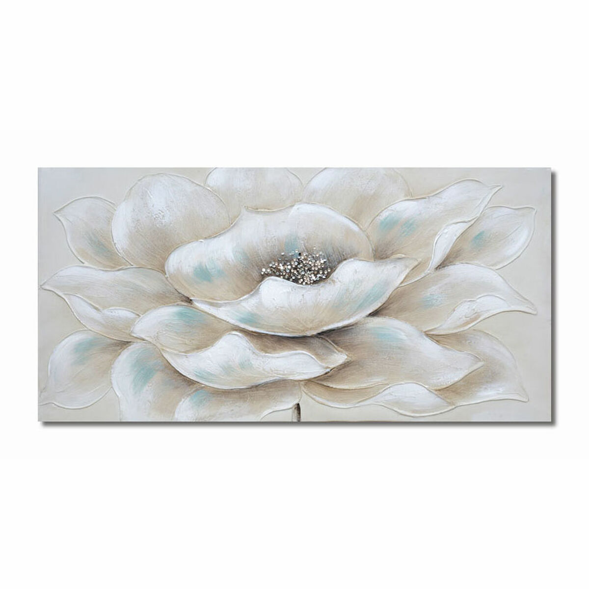 Kanvas DKD Home Decor Blommig (Renoverade A)