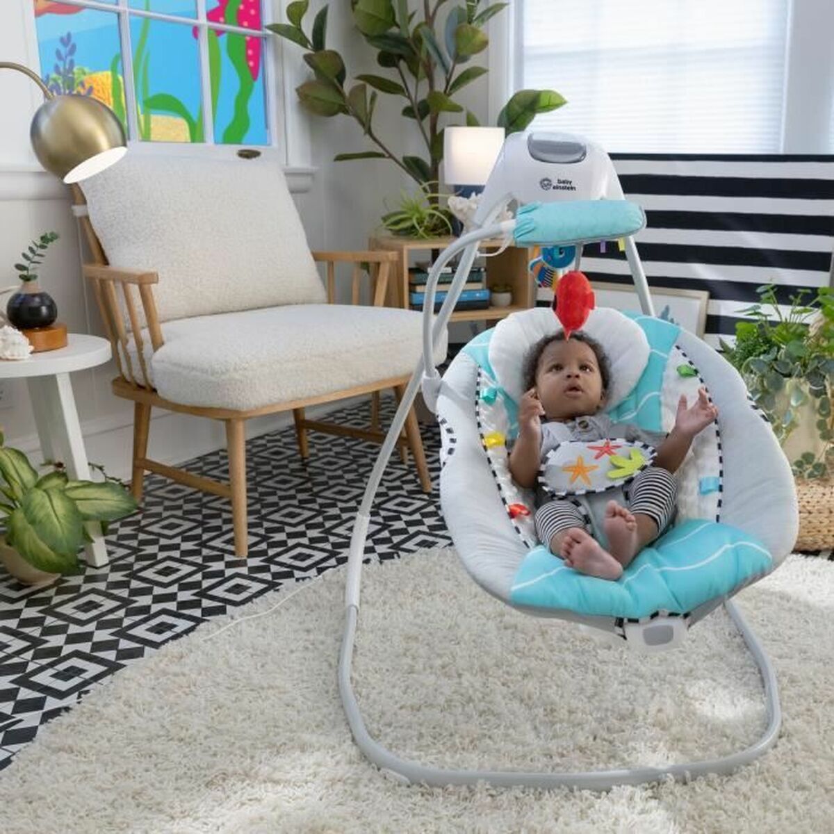 Hängmatta för bebis Baby Einstein Ocean Blå - 3