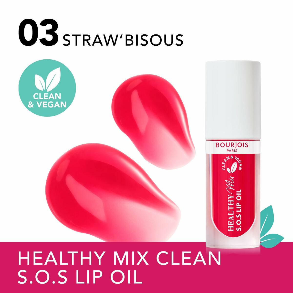 Läppstift Bourjois HEALTHY MIX S.O.S Nº 03-Straw'bisous 4,5 ml - 2