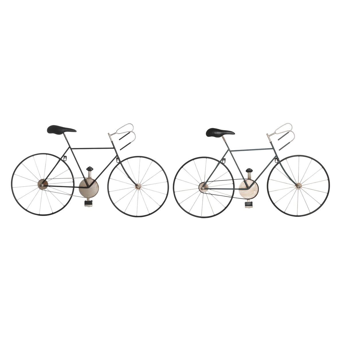 Prydnadsfigur DKD Home Decor 78 x 2,5 x 45 cm Cykel Vintage (2 antal)
