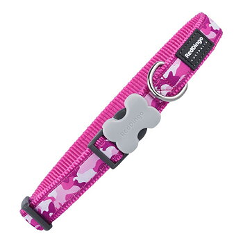 Hundhalsband Red Dingo Fuchsia Kamouflage (1,5 x 24-36 cm)
