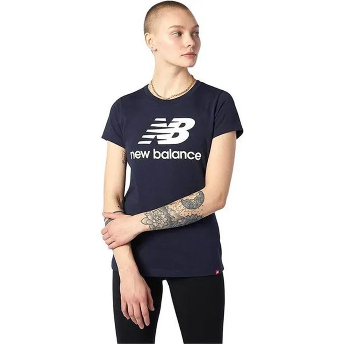 T-shirt med kortärm Dam New Balance WT31546_NNY Blå (L)