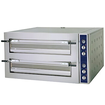 Elektrisk pizzaugn för 6 + 6 pizzor ø 40 cm, mekanisk kontroll