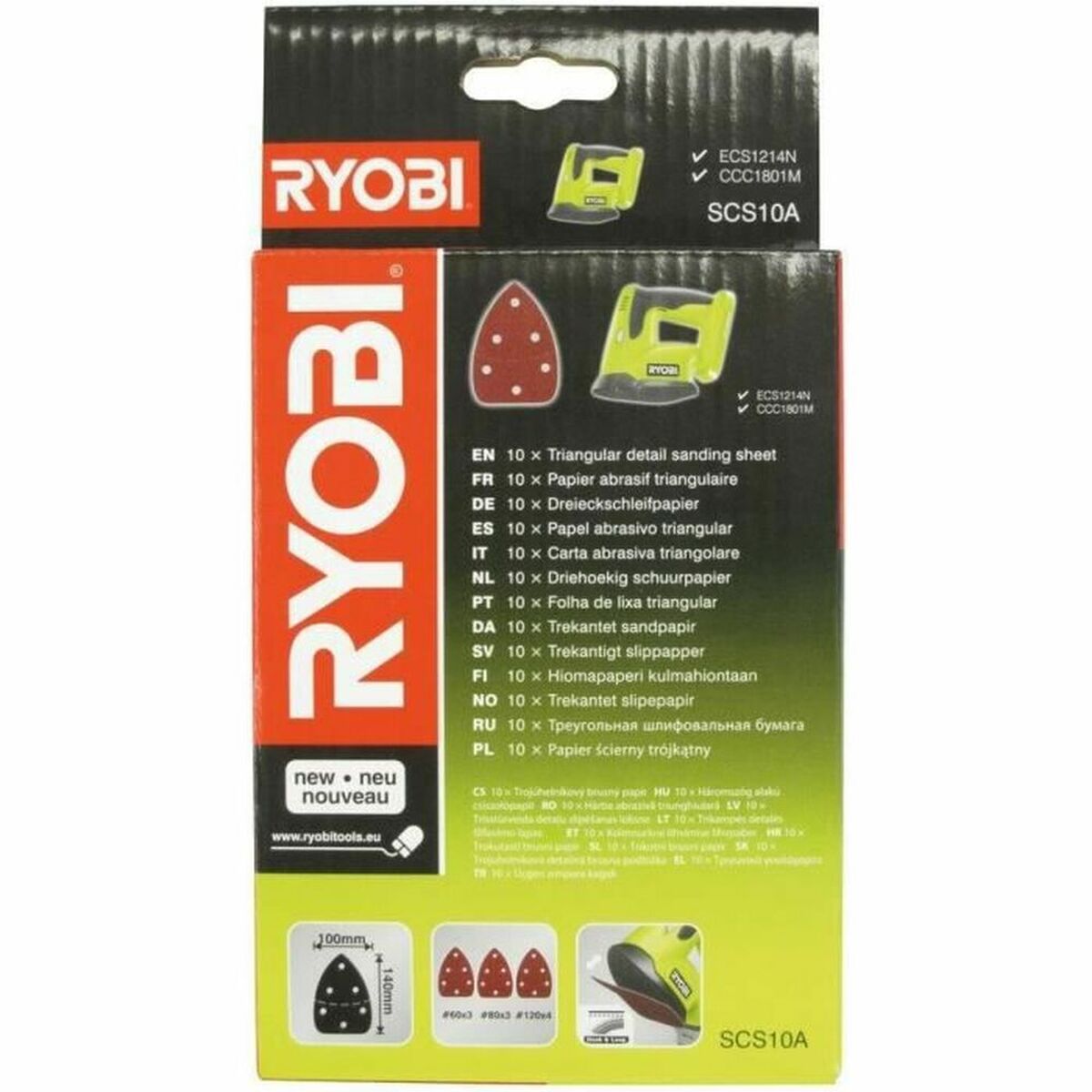 Slipblad för slipmaskin Ryobi SCS10A1