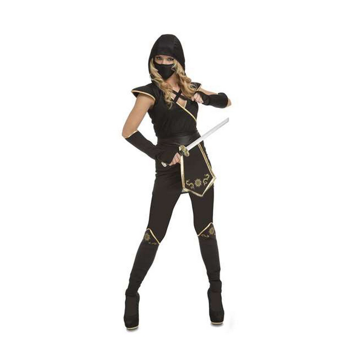 Maskeraddräkt vuxna My Other Me Svart Ninja Kvinna S