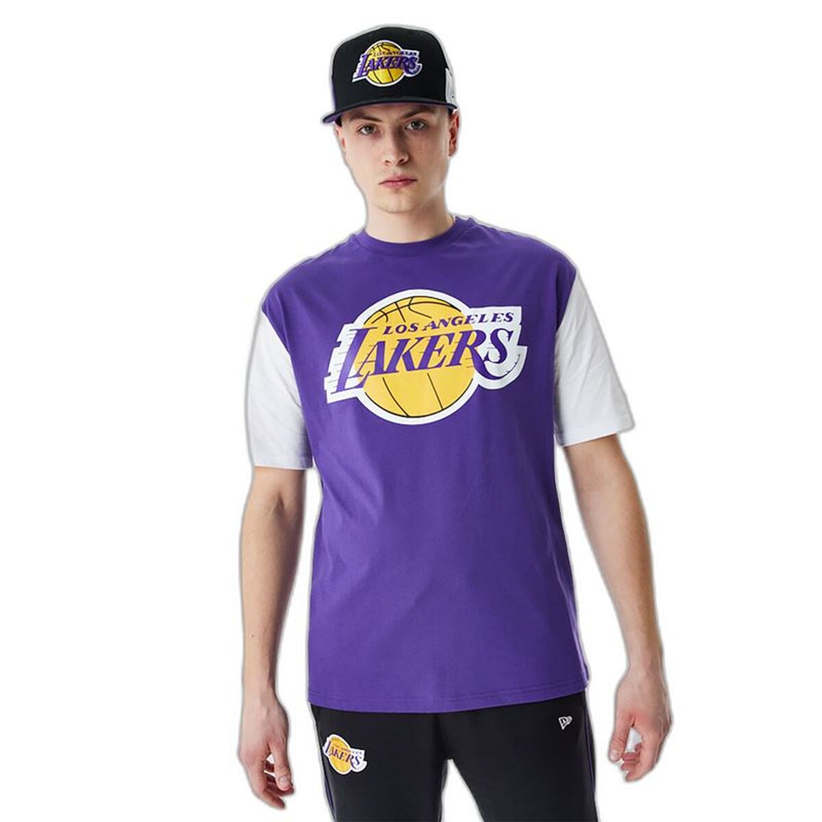 T-shirt med kortärm Herr New Era 60424423 Purpur (XL)