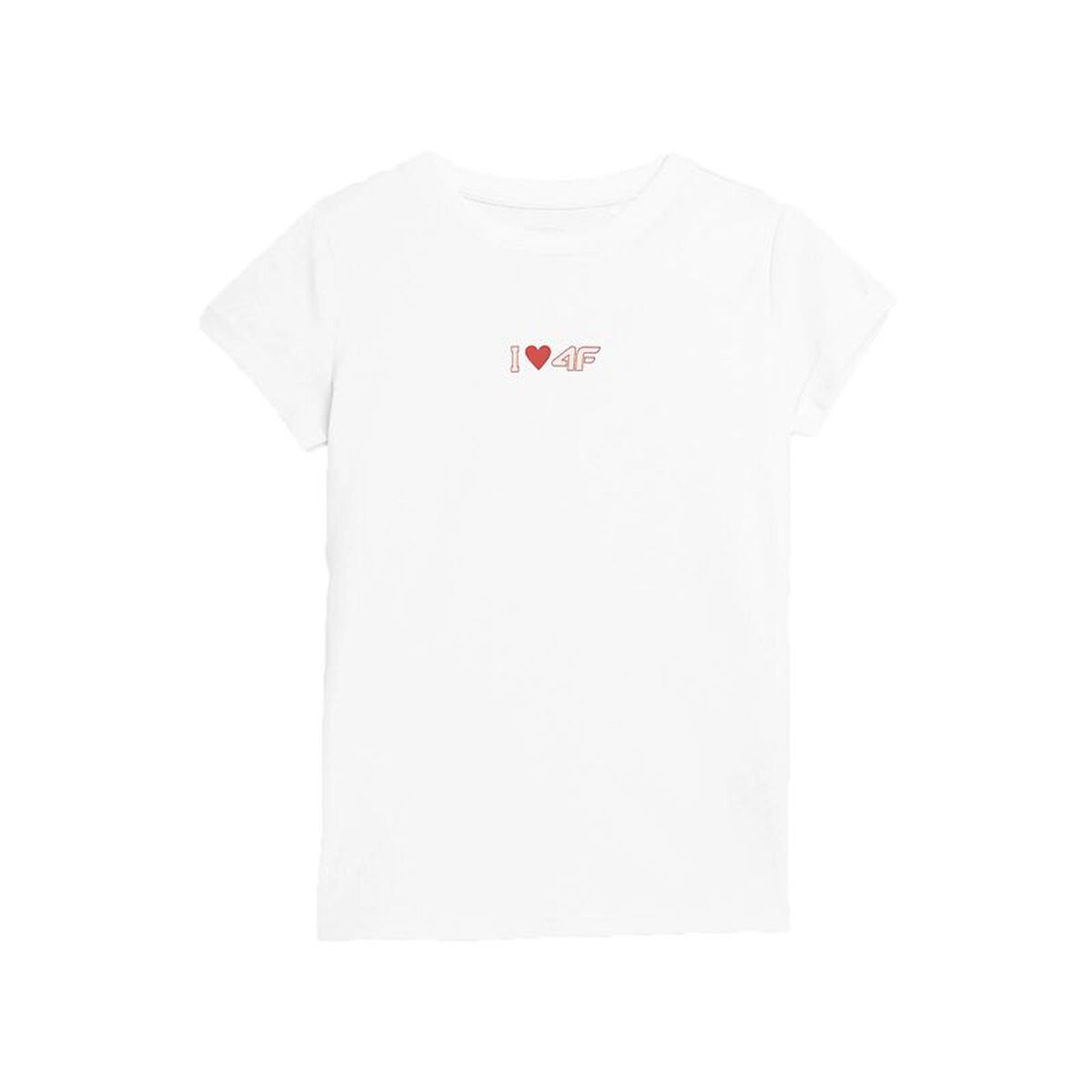 Barn T-shirt med kortärm 4F JTSD005 Vit