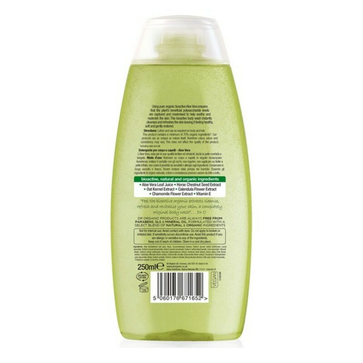 Återfuktande badgel med aloe vera Dr.Organic DR00109 250 ml - 2
