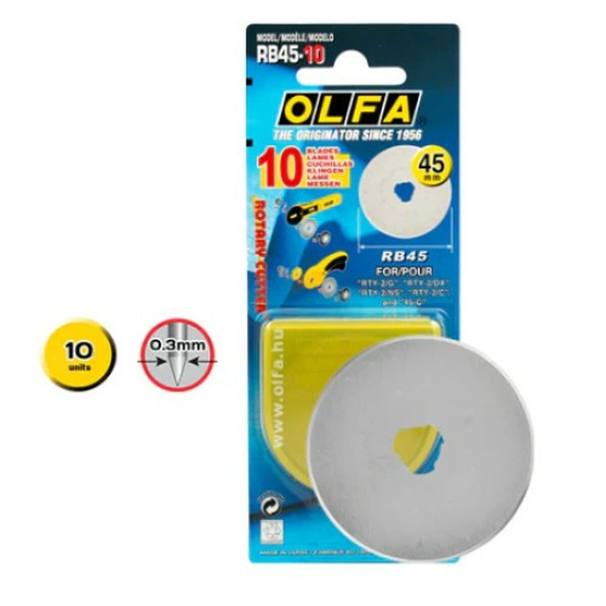 Skärskiva Olfa 45 X 0,3 MM 10 Delar