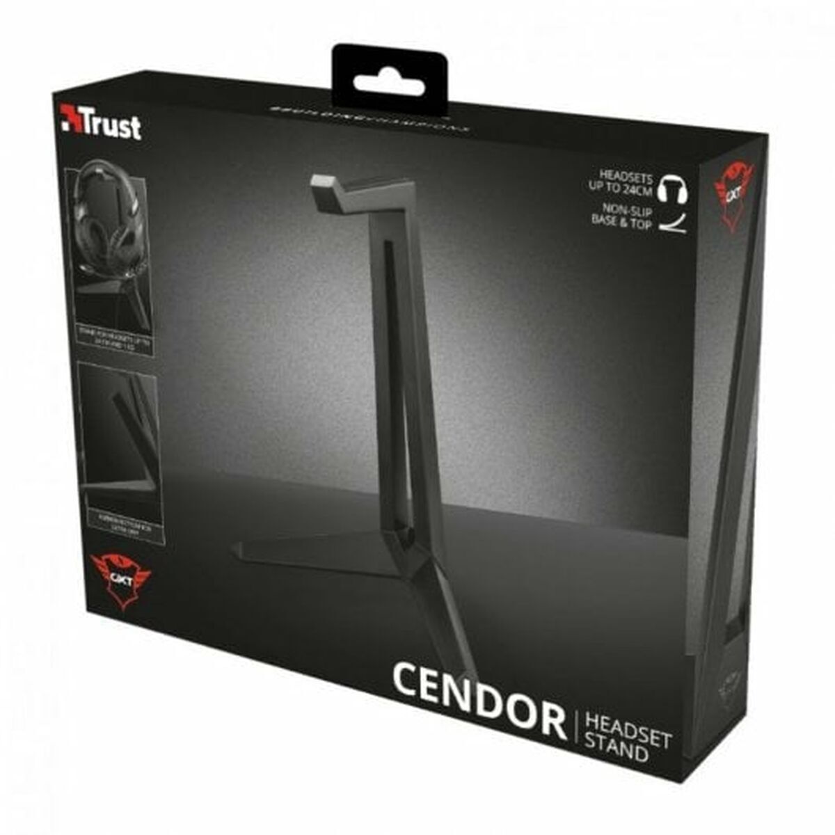 Spelhörlurar support Trust GXT 260 Cendor Svart