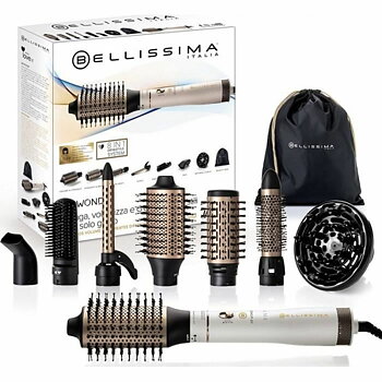 Utslätningsborste Bellissima Air Wonder 8 in 1 1000W Svart (8 antal)