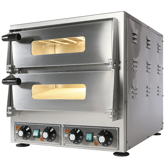 Elektrisk ugn pizza för 2 pizzor Ø 34 cm med 4 termostater