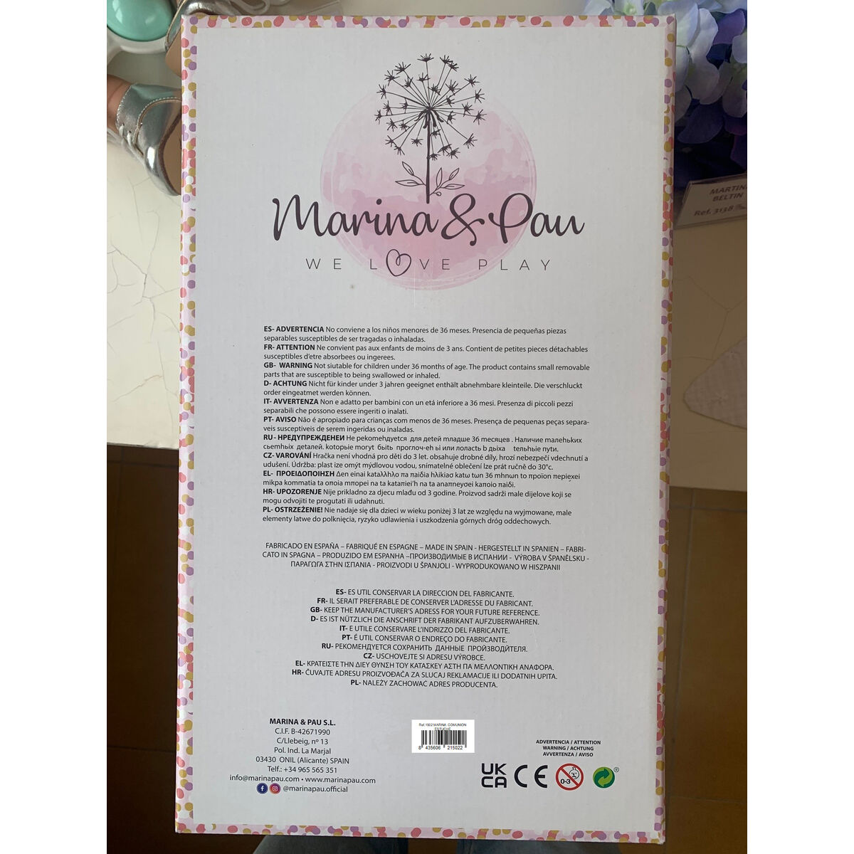 Blond Communion-docka Marina & Pau Marina 40 cm - 2