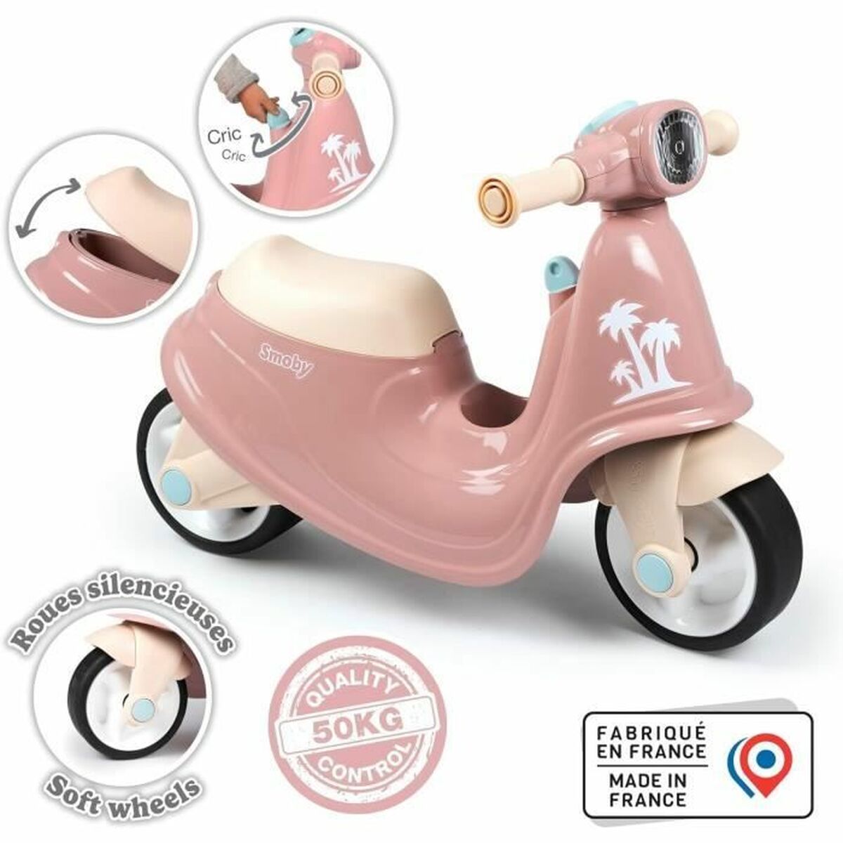 Trehjuling Smoby scooter Rosa - 2