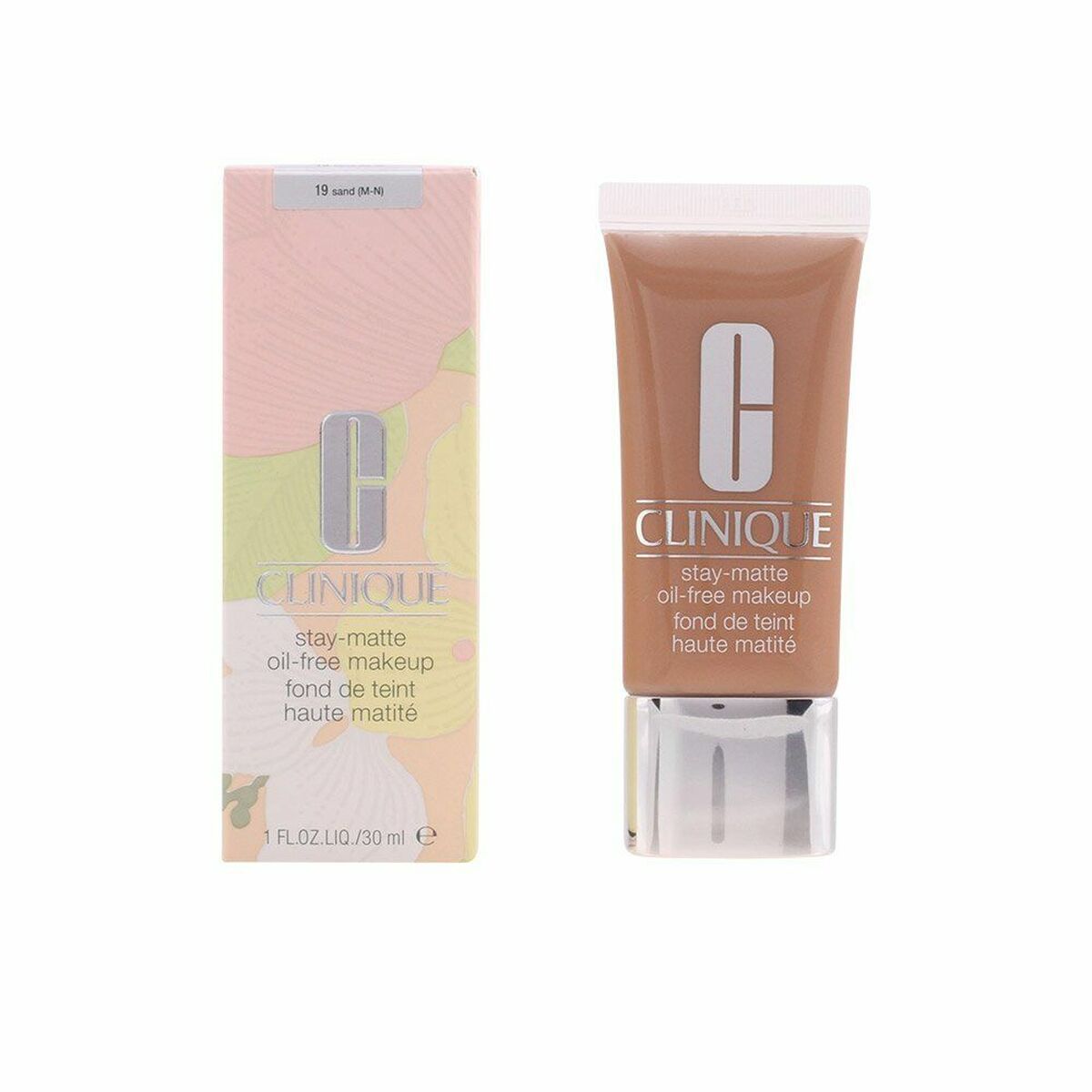 Flytande makeupbas Clinique Stay-Matte Oil-Free Nº 19-Sand 19 Sand 30 ml