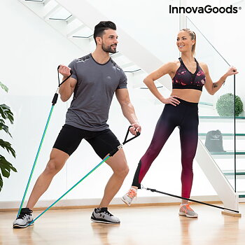 Set med motståndsband, tillbehör och träningsguide InnovaGoods TRIBAINER Multicolour (Renoverade A)