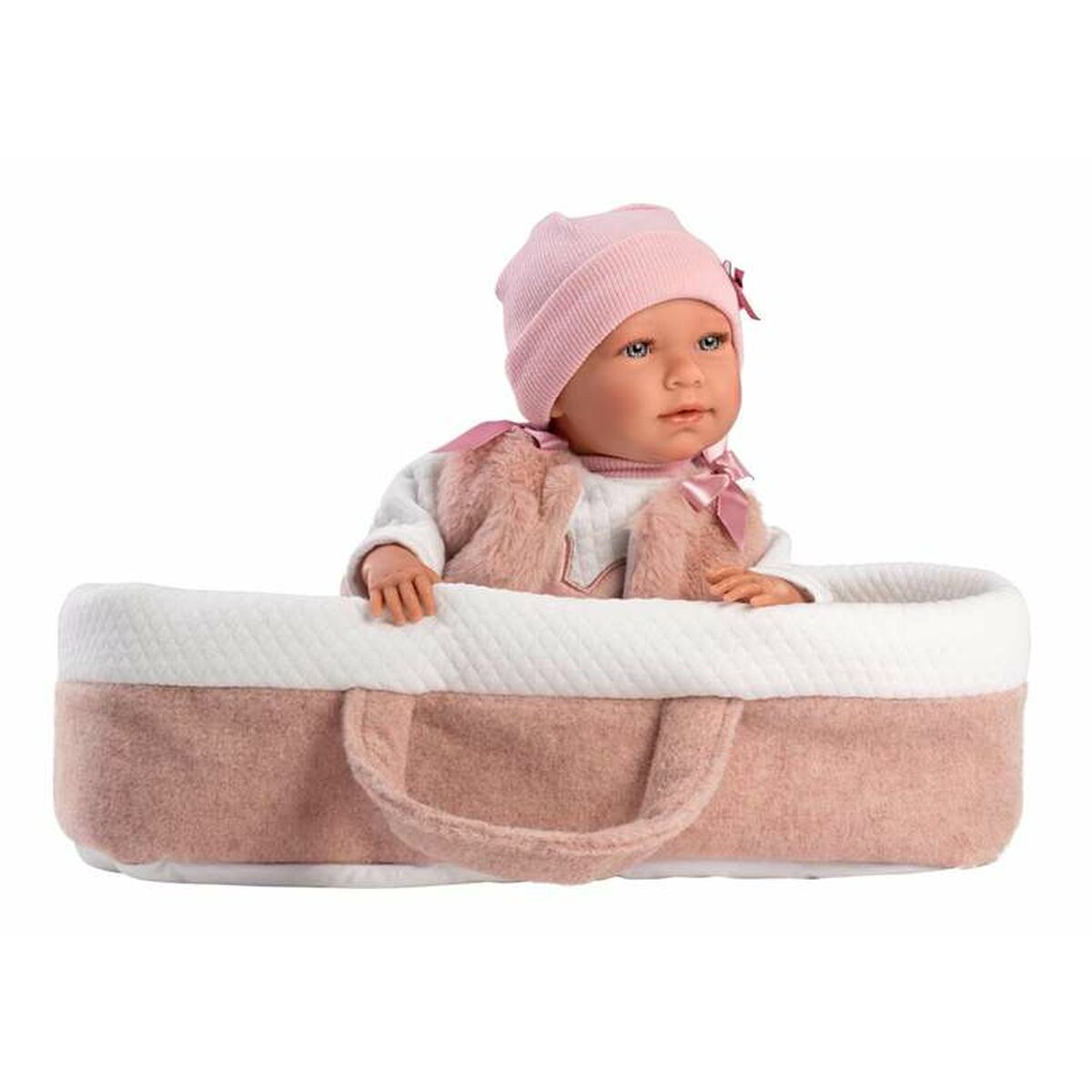 Bebisdocka Llorens Mimi Rosa 40 cm Bärgningsvagn - 3