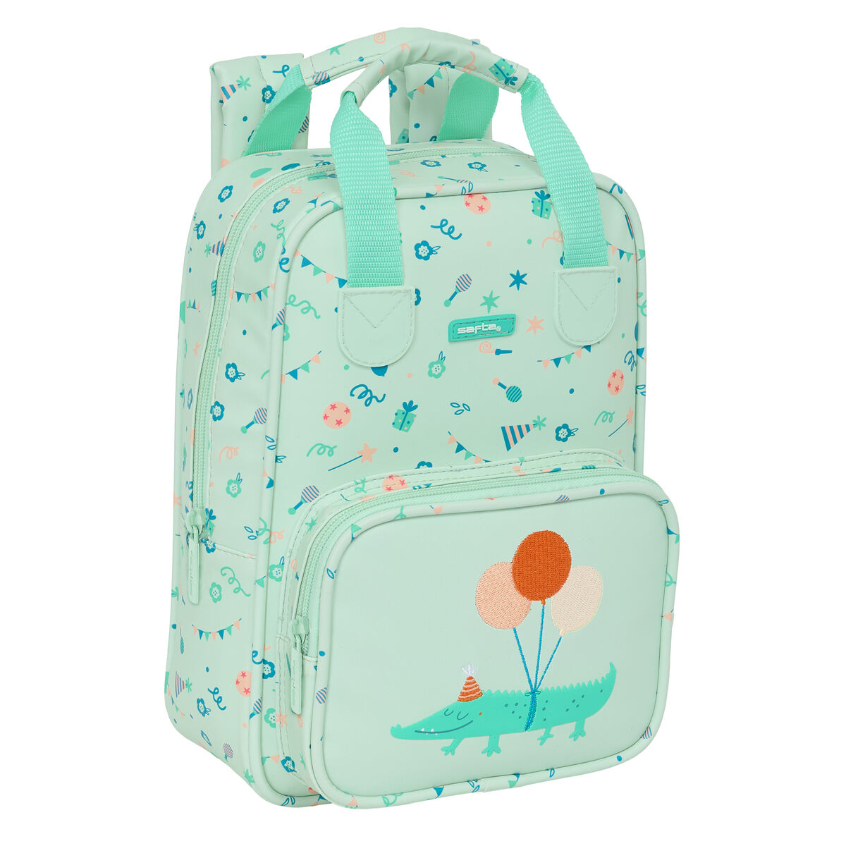 Barnryggsäck Safta Fiesta Grön 20 x 28 x 8 cm