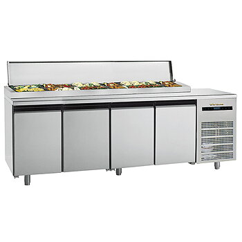 Kylda beredning disk 4 doorsGN 1/1 för 9x GN 1/3 tråg