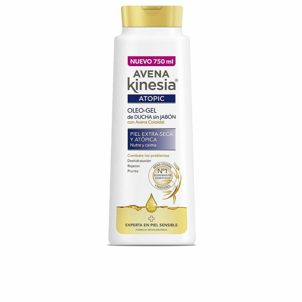 Duschtvål Avena Kinesia Avena Topic 750 ml Utan tvål