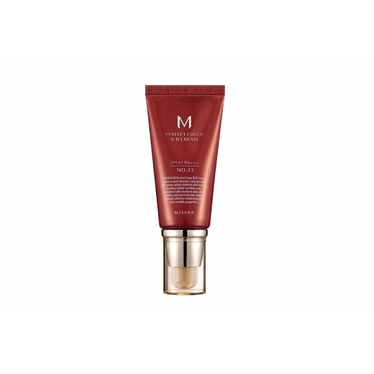 Hydrerande kräm med färg Missha M Perfect Cover Nº 23 Natural Beige Spf 42 20 ml