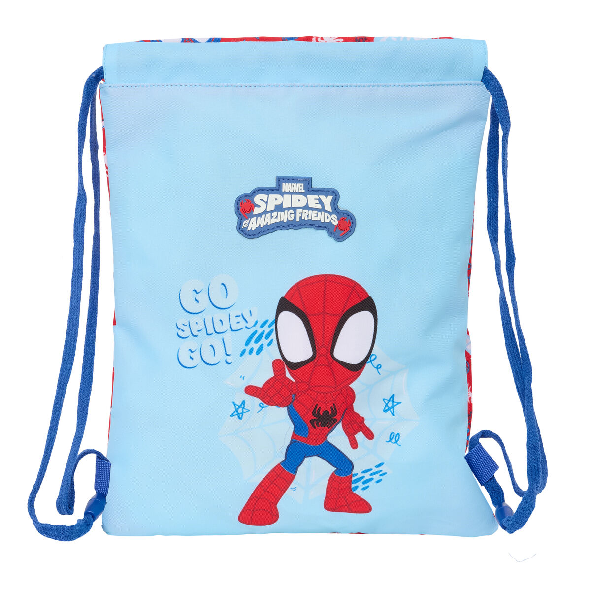 Skopåse med remmar Spider-Man Rescue Blå Röd 26 x 34 x 1 cm