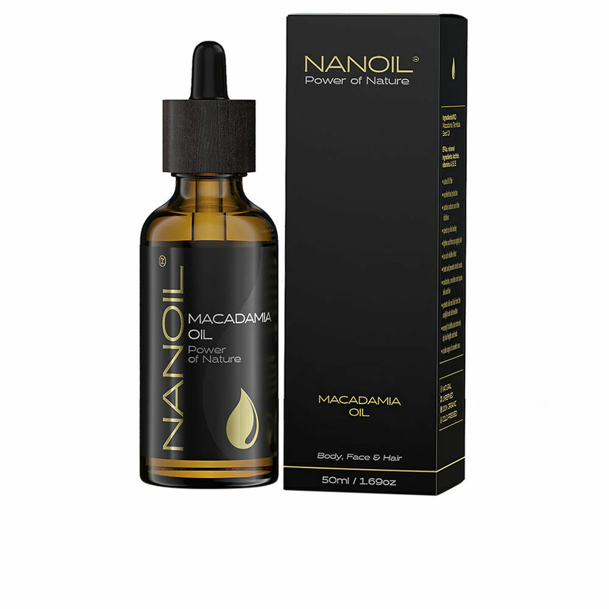 Badolja Nanoil Power Of Nature 50 ml Macadamianötter olja