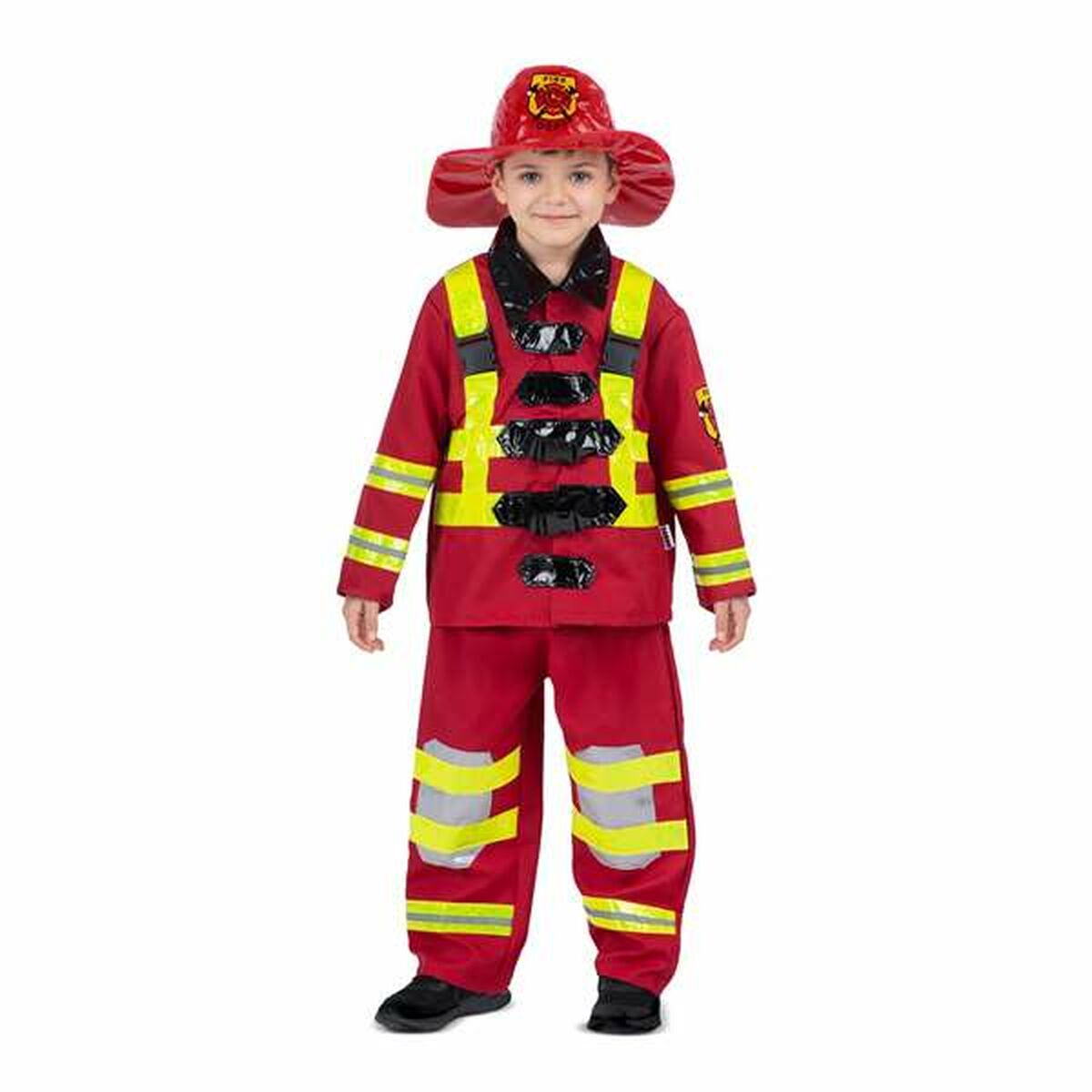 Maskeraddräkt för barn My Other Me Röd Brandman M 7-9 år - 2