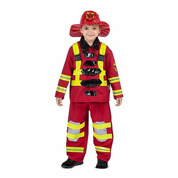 Maskeraddräkt för barn My Other Me Röd Brandman M 7-9 år