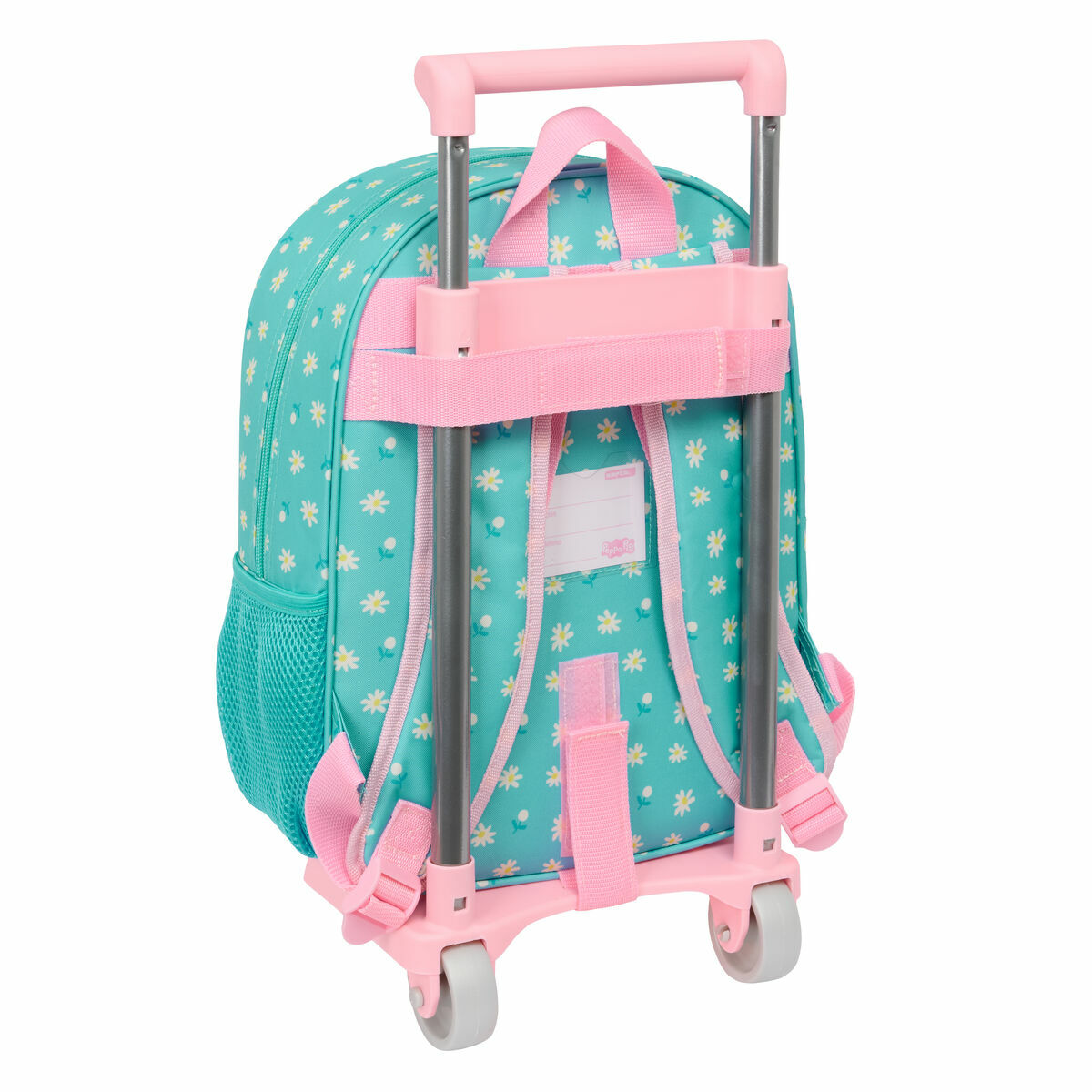 Skolväska med hjul Peppa Pig Pretty flowers Gul Mint 26 x 11 x 67 cm 26 x 34 x 11 cm - 2