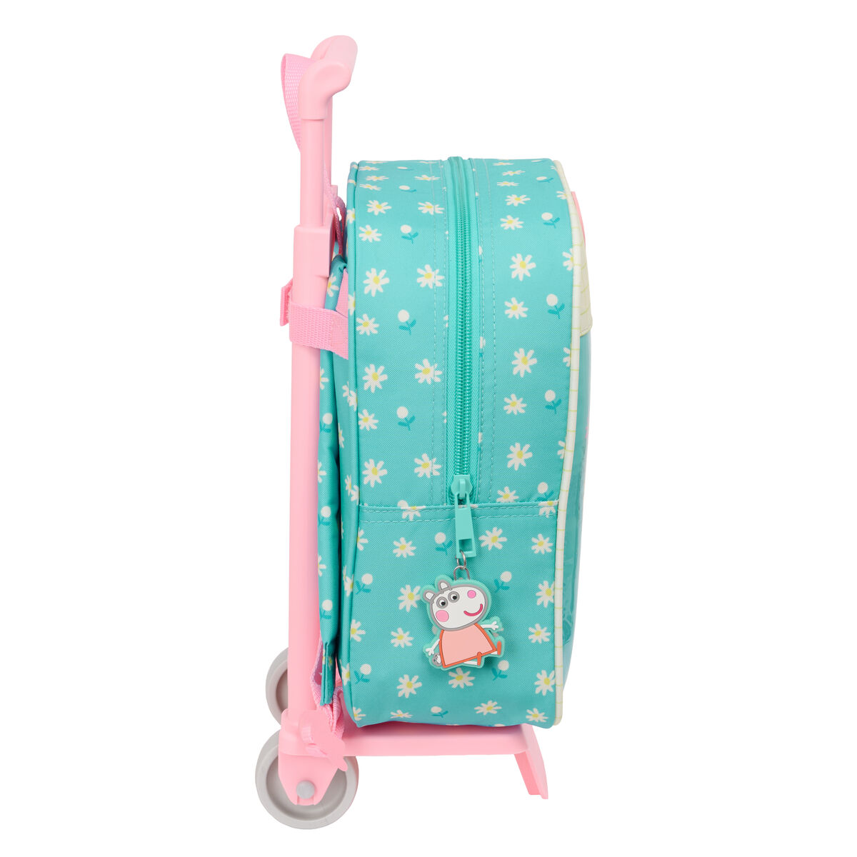 Skolväska med hjul Peppa Pig Pretty flowers Gul Mint 22 x 27 x 10 cm - 3