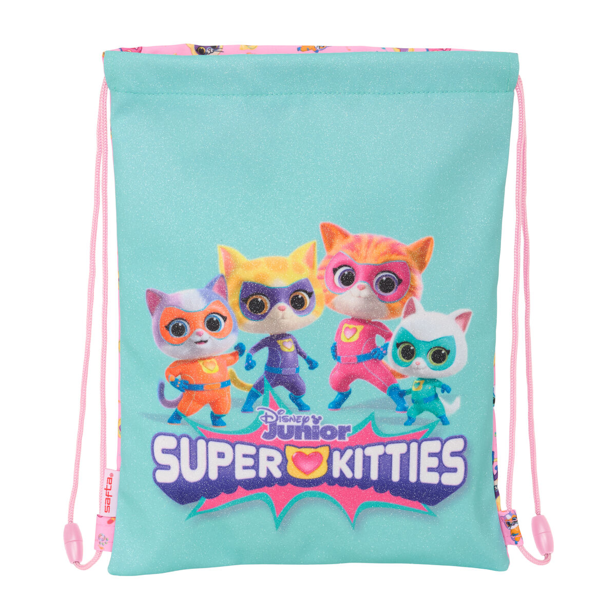Skopåse med remmar SuperKitties Rosa Turkos 26 x 34 x 1 cm