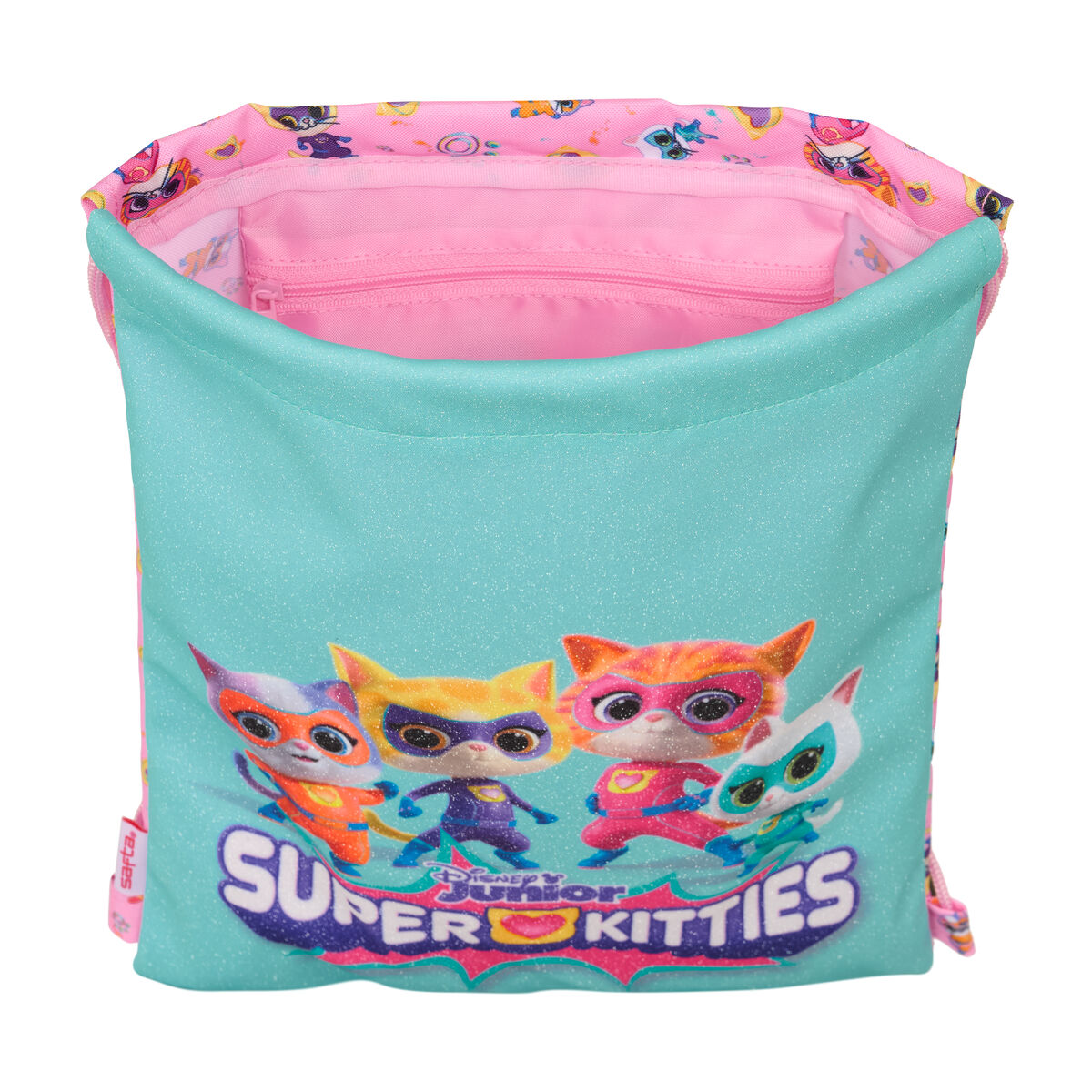 Skopåse med remmar SuperKitties Rosa Turkos 26 x 34 x 1 cm - 3