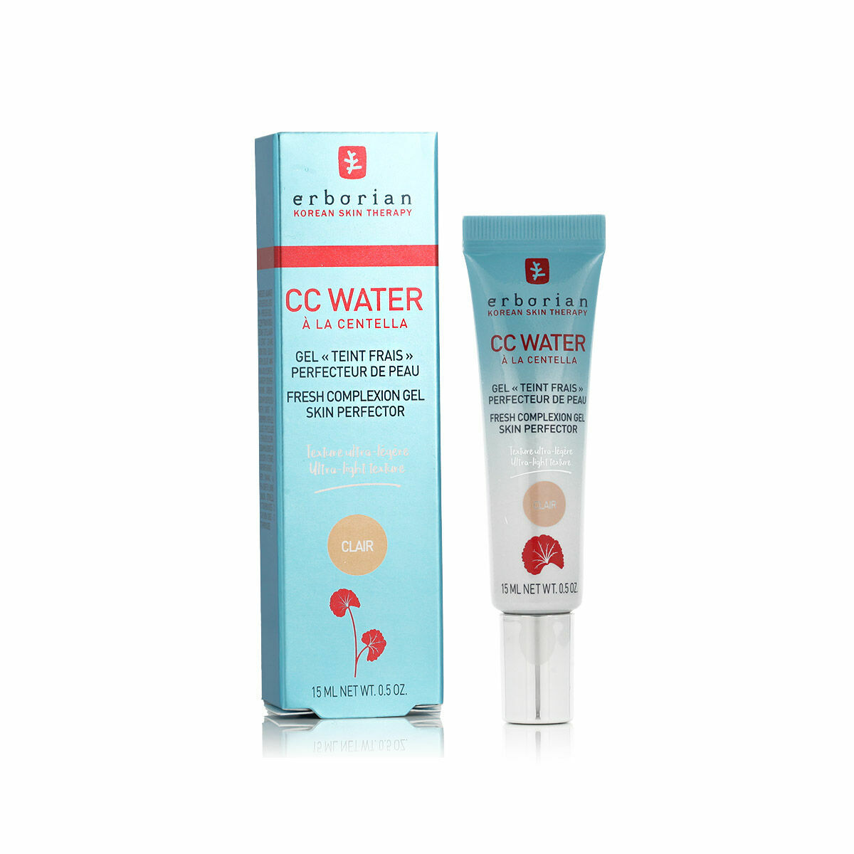 Hydrerande kräm med färg Erborian CC WATER Klar 15 ml