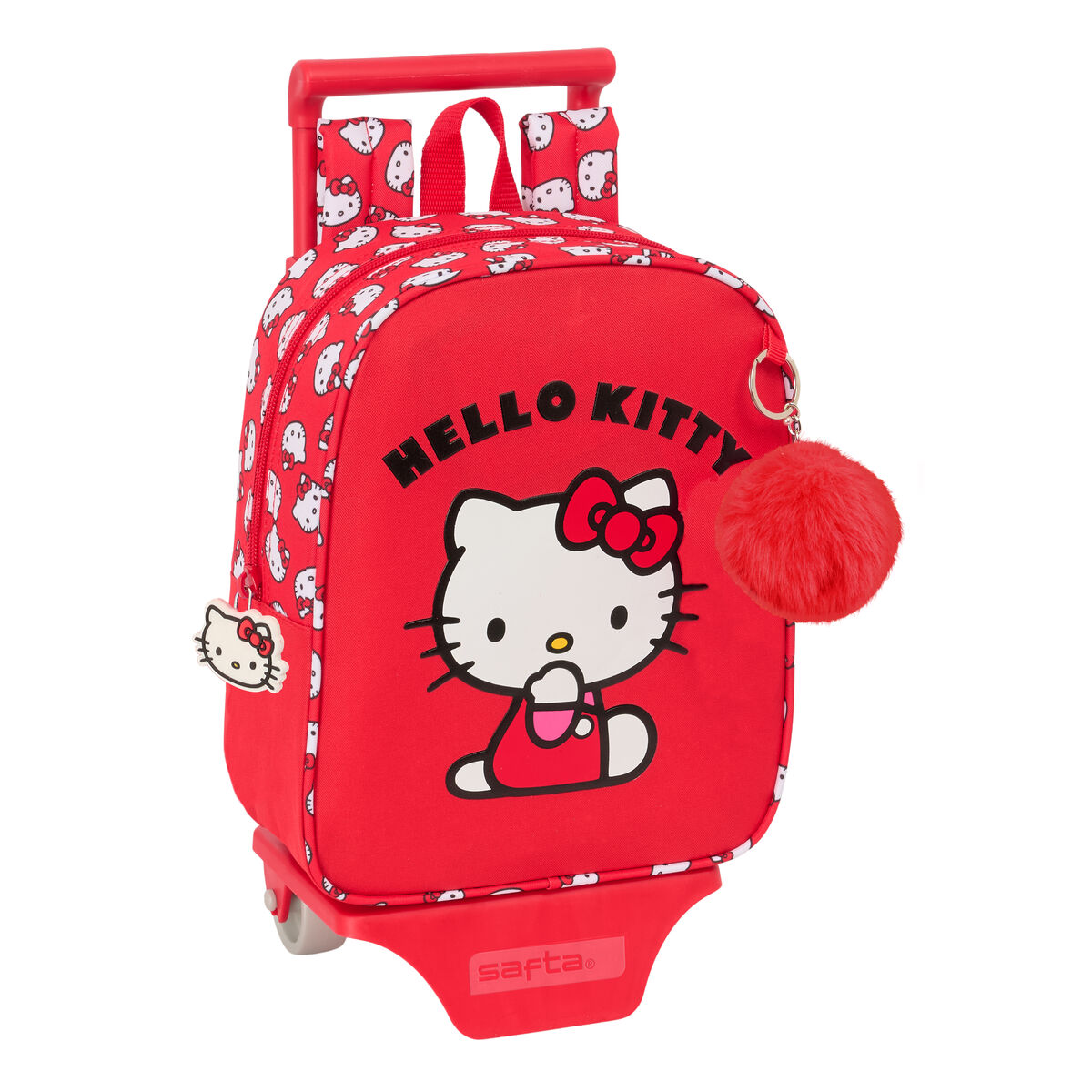 Skolryggsäck Hello Kitty Iconic Vit Röd 22 x 27 x 10 cm