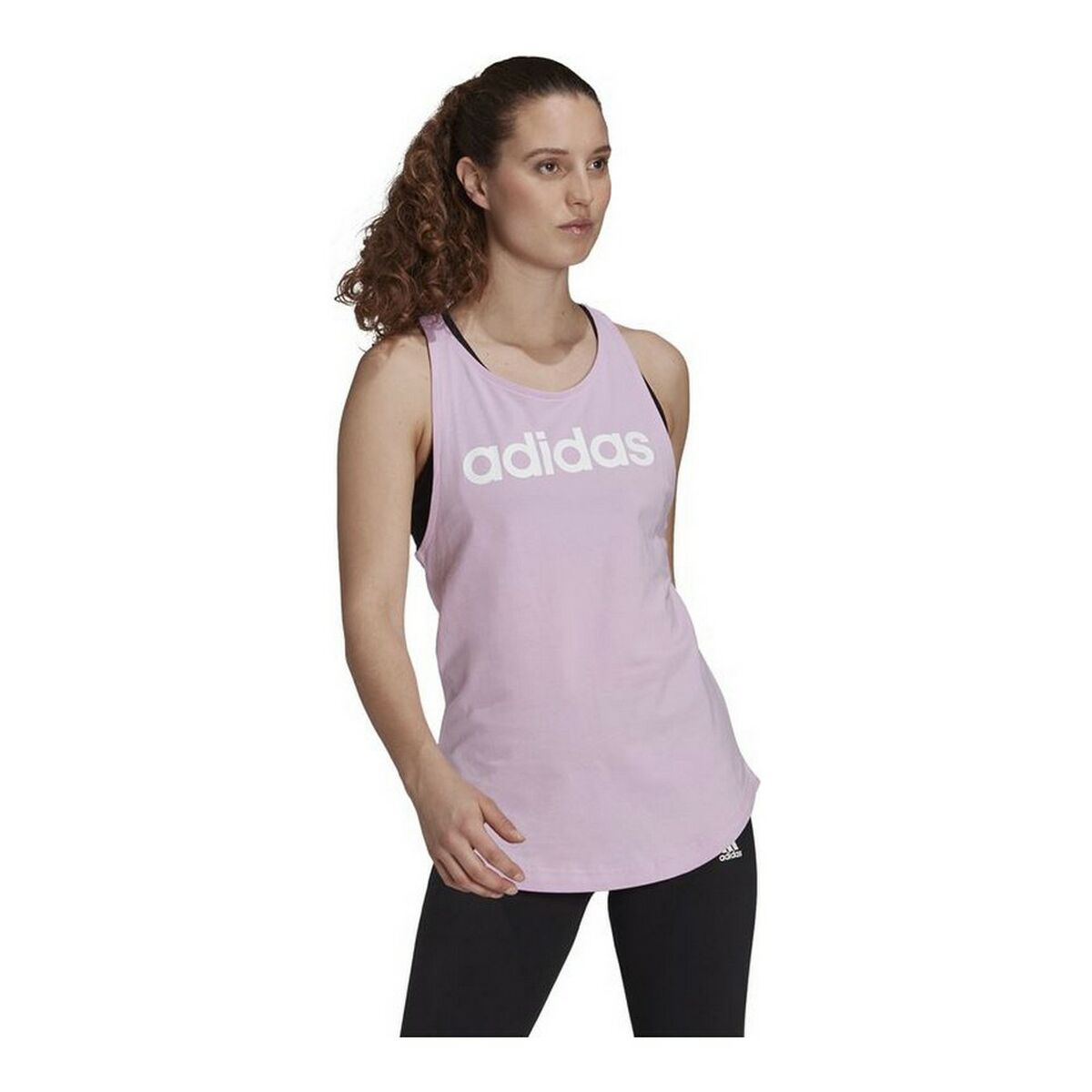 Tanktop, Dam Adidas Essentials Logo Lavendel - 2