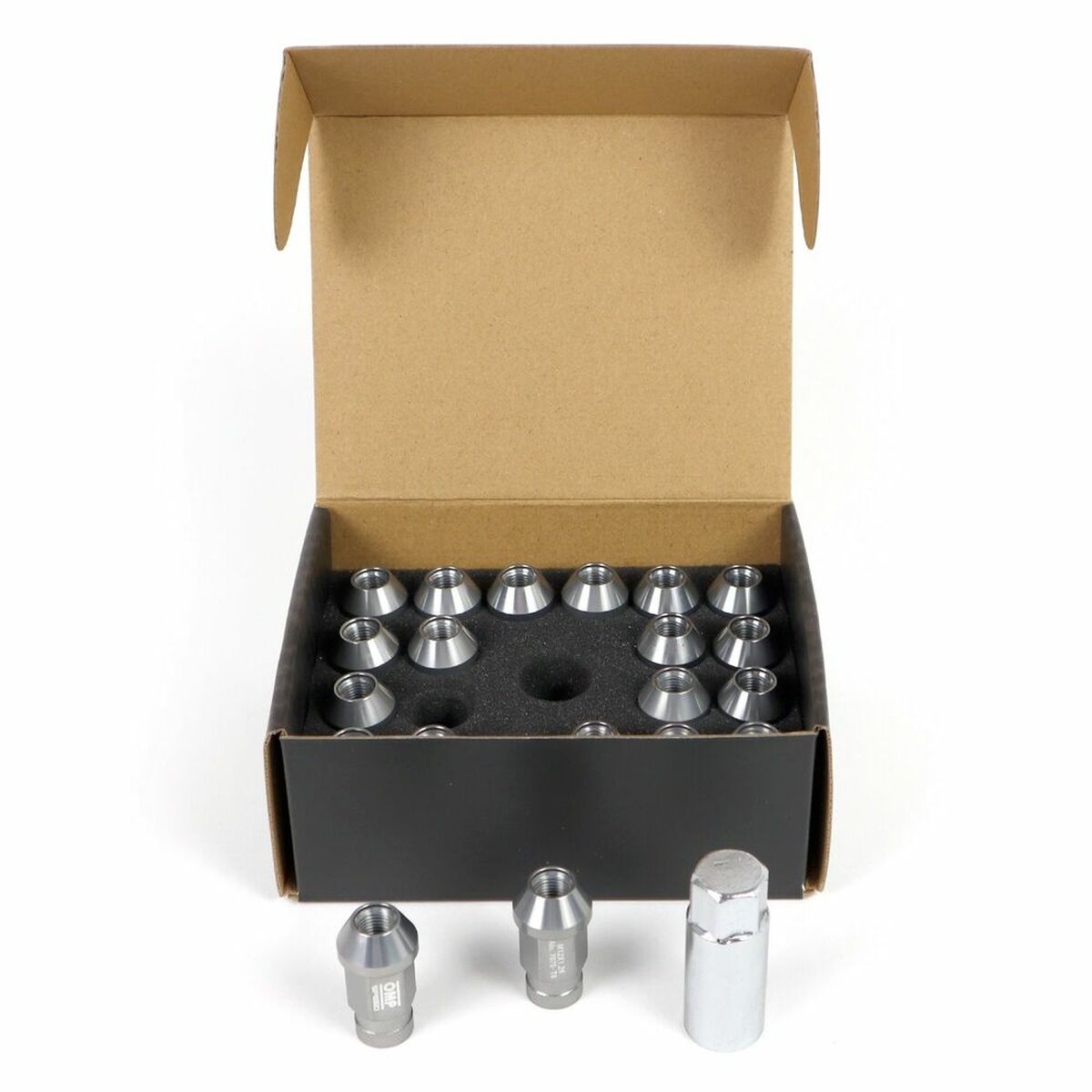 Set Skruv OMP Antracitgrå 40 mm 20 uds M12 x 1,50 - 2