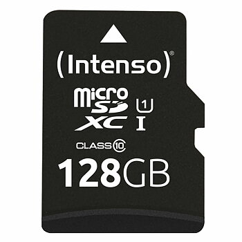 Micro-SD Minneskort med Adapter INTENSO 128 GB