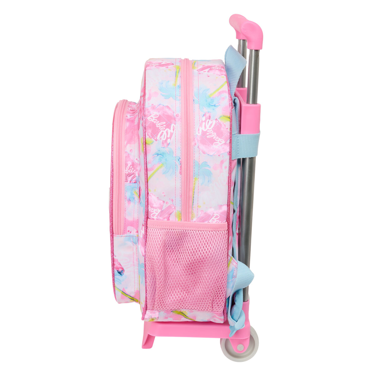 Skolväska med hjul Barbie Painterly Rosa Himmelsblå 26 x 11 x 67 cm 26 x 34 x 11 cm - 3