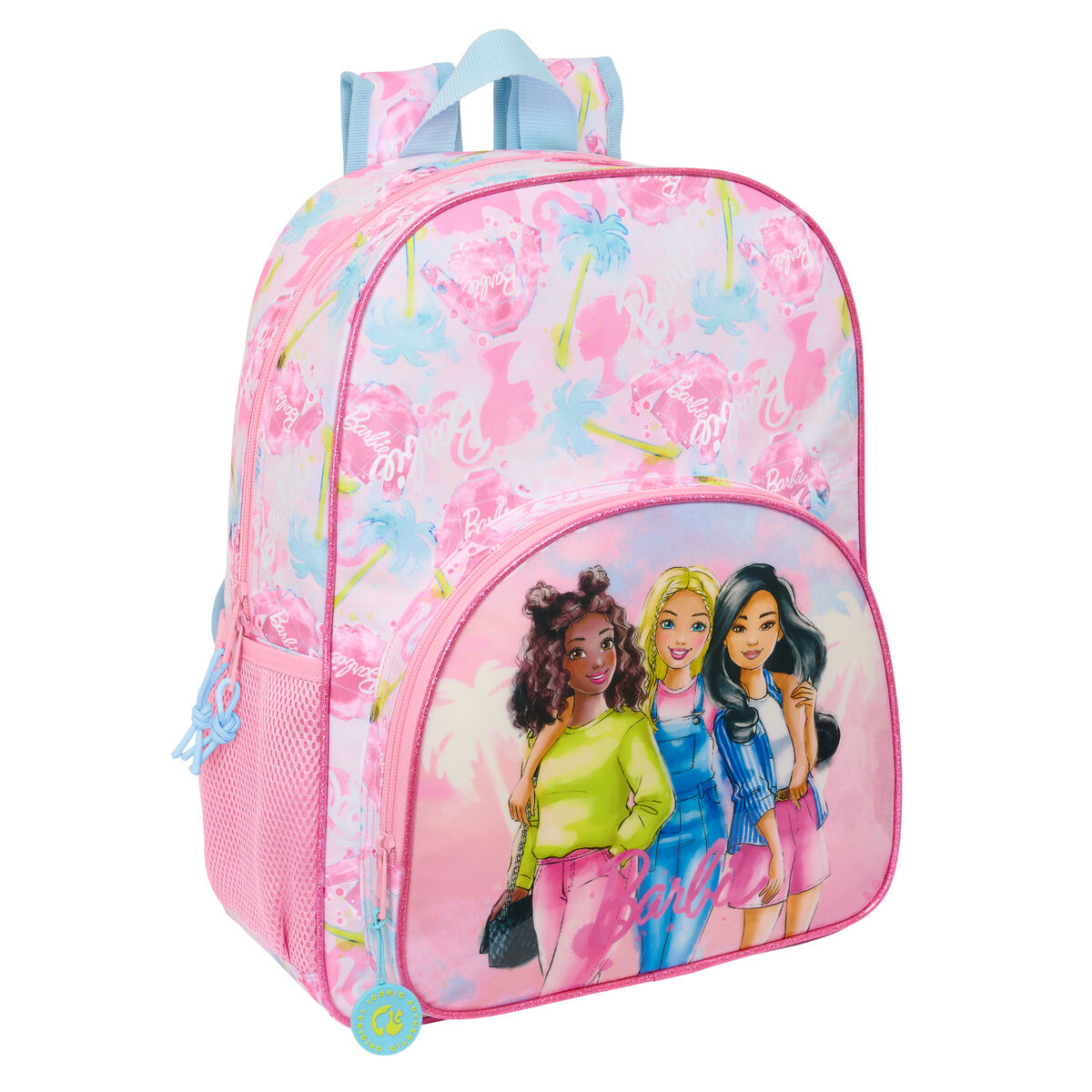 Skolryggsäck Barbie Painterly Rosa Himmelsblå 33 x 42 x 14 cm