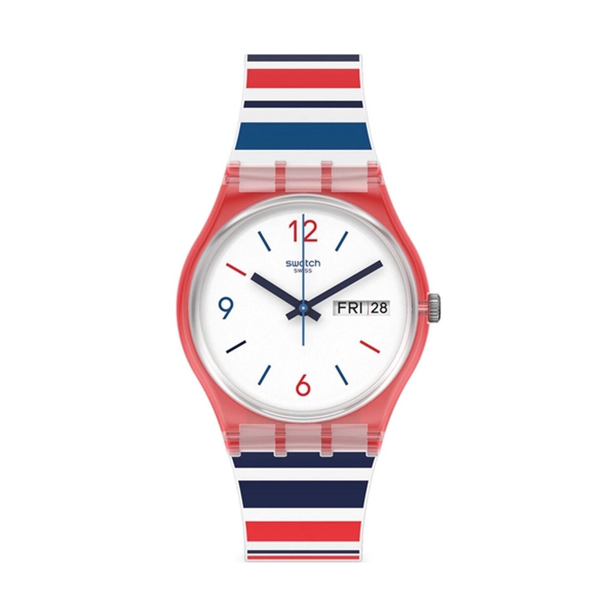 Herrklocka Swatch SEA BARCODE Vit (Ø 34 mm)